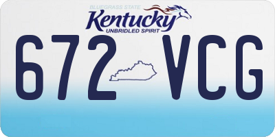 KY license plate 672VCG