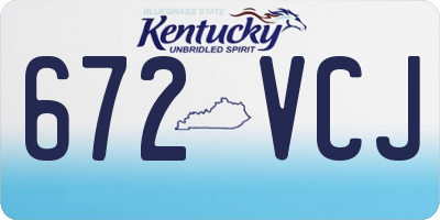 KY license plate 672VCJ