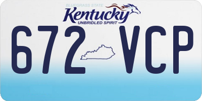 KY license plate 672VCP