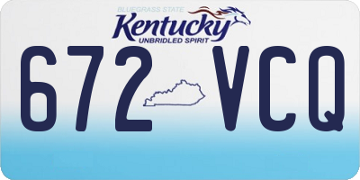 KY license plate 672VCQ
