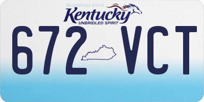 KY license plate 672VCT