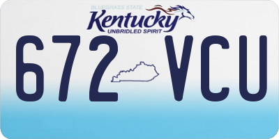 KY license plate 672VCU