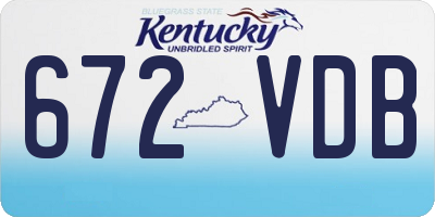KY license plate 672VDB