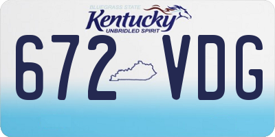 KY license plate 672VDG