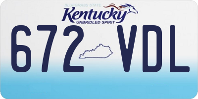 KY license plate 672VDL