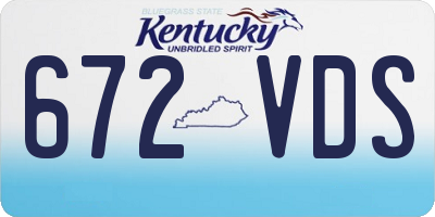 KY license plate 672VDS
