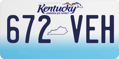 KY license plate 672VEH