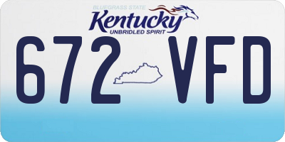 KY license plate 672VFD