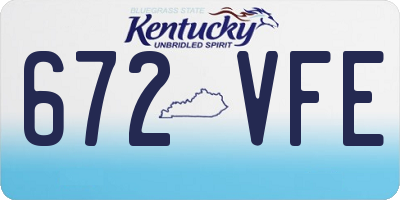 KY license plate 672VFE