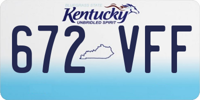 KY license plate 672VFF