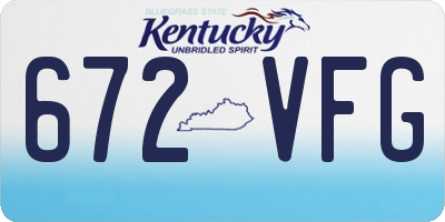 KY license plate 672VFG
