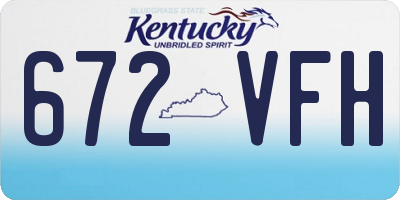 KY license plate 672VFH