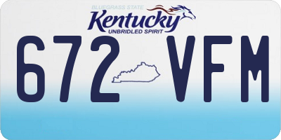 KY license plate 672VFM