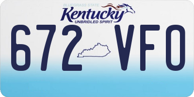 KY license plate 672VFO