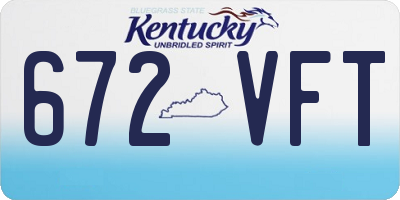 KY license plate 672VFT