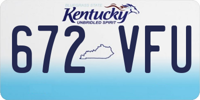 KY license plate 672VFU