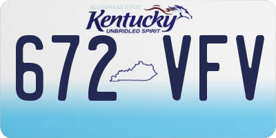 KY license plate 672VFV