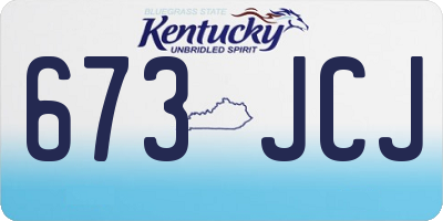 KY license plate 673JCJ