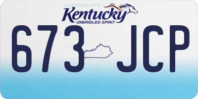 KY license plate 673JCP