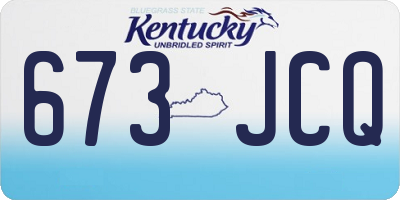 KY license plate 673JCQ