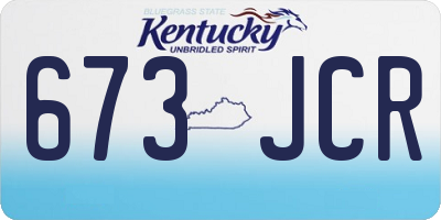 KY license plate 673JCR