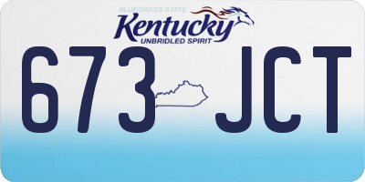 KY license plate 673JCT
