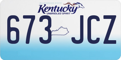 KY license plate 673JCZ
