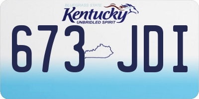 KY license plate 673JDI
