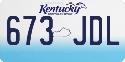 KY license plate 673JDL