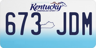 KY license plate 673JDM