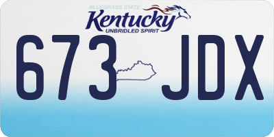 KY license plate 673JDX