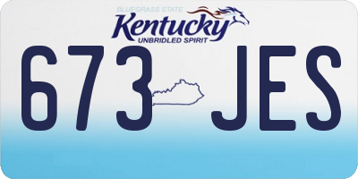 KY license plate 673JES