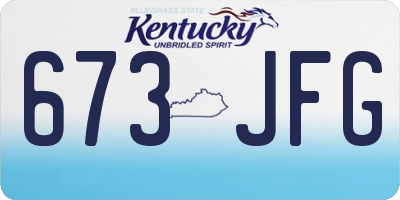 KY license plate 673JFG