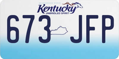 KY license plate 673JFP