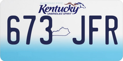 KY license plate 673JFR