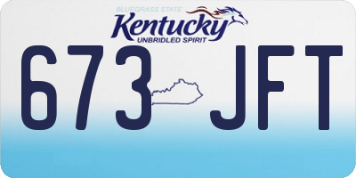 KY license plate 673JFT