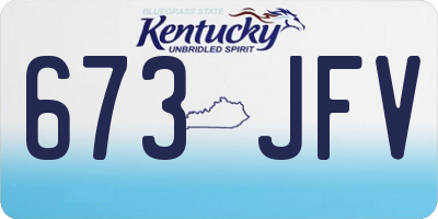 KY license plate 673JFV