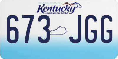KY license plate 673JGG