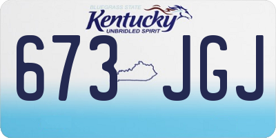 KY license plate 673JGJ