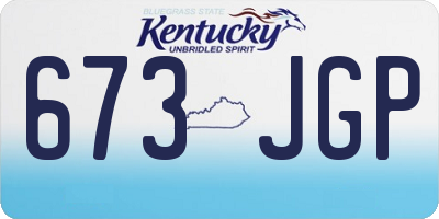 KY license plate 673JGP