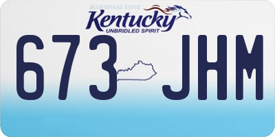 KY license plate 673JHM