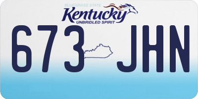 KY license plate 673JHN