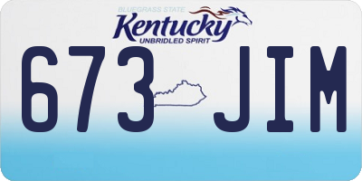 KY license plate 673JIM