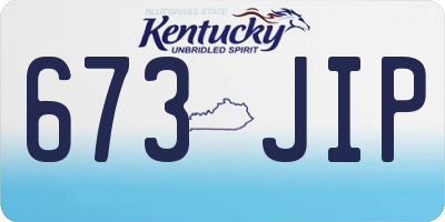 KY license plate 673JIP