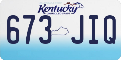 KY license plate 673JIQ