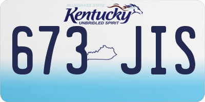 KY license plate 673JIS