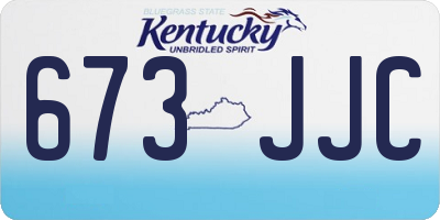 KY license plate 673JJC