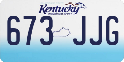 KY license plate 673JJG
