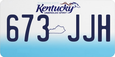 KY license plate 673JJH