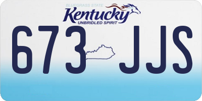 KY license plate 673JJS